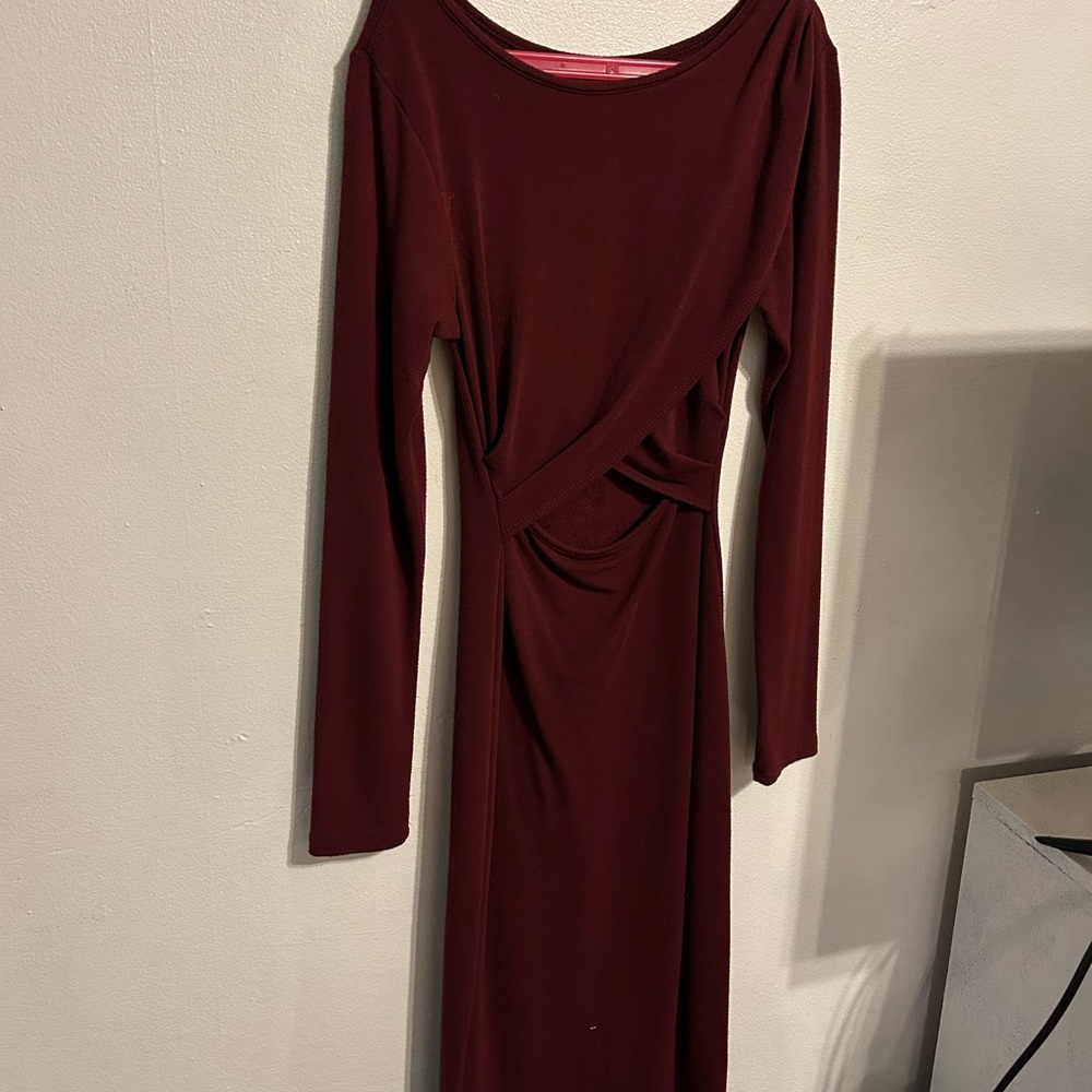 Burgundy dress